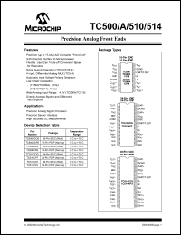 TC500ACOE datasheet: Precision analog front ends TC500ACOE