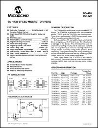 TC4429CPA datasheet: 6A high-speed MOSFET driver inverting TC4429CPA