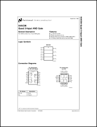 54AC08MDA datasheet: Quad 2-Input AND Gate 54AC08MDA