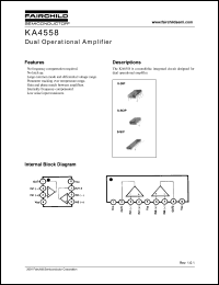 KA4558 datasheet: Dual operational amplifier KA4558