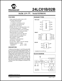 24LC02B/SN datasheet: SM-2K BIT SERIAL EEPROM 24LC02B/SN