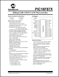 PIC16F874-O4/P datasheet: Bits number of 8 Memory configuration 4096x14 Memory type Flash Microprocessor/controller features 2 PWM, Brown- Out Detection, Watchdog , In-System Programming Frequency clock 4 MHz Memory PIC16F874-O4/P