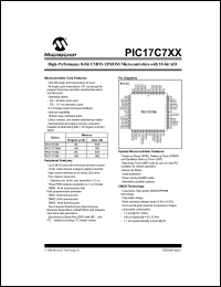 PIC17C756A-33I/P datasheet: Bits number of 8 Memory configuration 16384x16 Memory type OTP Frequency clock 33 MHz Memory size 16 Kb 8-bit CMOS EPROM MCU, (High Performance), 16K OTP PROM ? 33MHz . PIC17C756A-33I/P