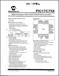PIC17LC756A-08/P datasheet: Bits number of 8 Memory configuration 16384x16 Memory type OTP Frequency clock 8 MHz Memory size 16 Kb 8-bit CMOS EPROM MCU, (High Performance), 16K OTP PROM ? 8MHz PIC17LC756A-08/P