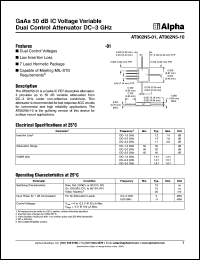 AT002N5-10 datasheet:  GaAs 50 dB IC voltage variable dual control attenuator DC-3 GHz AT002N5-10