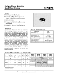 SMS3926-023 datasheet: Surface mount schottky quad mixer diode SMS3926-023