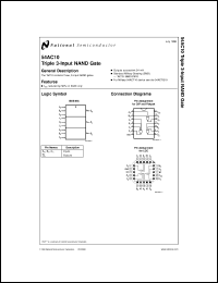 5962-87610012A datasheet: Triple 3-Input NAND Gate 5962-87610012A