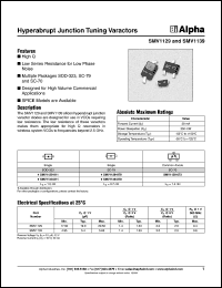 SMV1129-079 datasheet: Hyperabrupt junction tuning varactor SMV1129-079