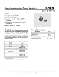 SMV1145-079 datasheet: Hyperabrupt junction tuning varactor SMV1145-079