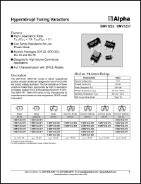 SMV1233-003 datasheet: Hyperabrupt  tuning varactor SMV1233-003