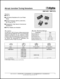 SMV1408-001 datasheet: Abrupt junction  tuning varactor SMV1408-001