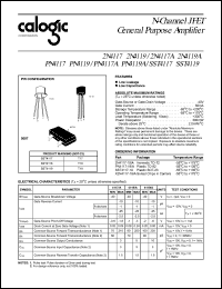 2N4119 datasheet: 40 V, N-Channel JFET general purpose amplifier 2N4119