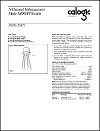 X3N171 datasheet: 25 V, N-Channel enhancement mode MOSFET switch X3N171