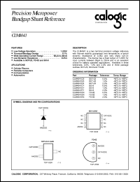 CLM4041DS datasheet: Precision micropower bandgap shunt reference CLM4041DS