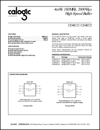 CLM4122N datasheet: 2mW, 180 MHz, High speed buffer CLM4122N