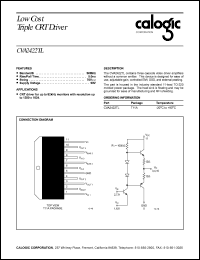 CVA2422TL datasheet: Low cost triple 90MHz CRT driver CVA2422TL