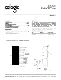 CVA3407T datasheet: Low cost triple CRT driver CVA3407T