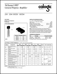 J201 datasheet: 40 V, N-Channel JFET general purpose amplifier J201