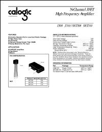 J308 datasheet: 25 V, N-Channel JFET high frequency amplifier J308
