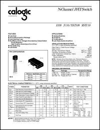 XJ109 datasheet: 25 V, N-Channel JFET switch XJ109