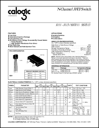 SST111 datasheet: 35 V, N-Channel JFET switch SST111