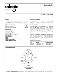 LH0033G datasheet: Fast buffer LH0033G