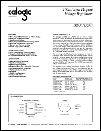 LP2951CP-3.3 datasheet: 3.3 V, 10 mA low dropout voltage regulator LP2951CP-3.3