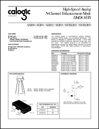 SD202DC datasheet: 20 V, High-speed analog N-Channel enhancement-mode DMOS FET SD202DC