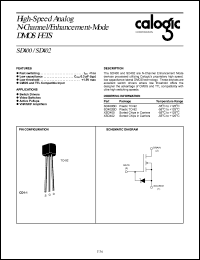 XSD402 datasheet: High-speed analog N-Channel enhancement-mode DMOS FET XSD402