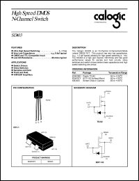 XSD403 datasheet: High-speed DMOS N-Channel  switch XSD403