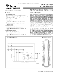 CY74FCT162500ATPVC datasheet:  18-BIT UNIVERSAL BUS TRANSCEIVERS WITH 3-STATE OUTPUTS CY74FCT162500ATPVC