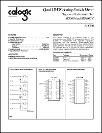 XSD5300 datasheet: Quad DMOS  analog switch driver XSD5300