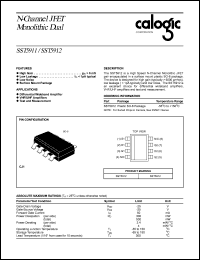 SST5911 datasheet: N-Channel JFET monolithic dual SST5911