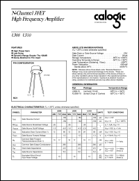 U308 datasheet: 25 V, N-Channel JFET high frequency amplifier U308