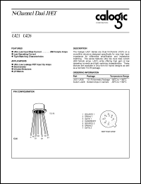 XU421 datasheet: 40 V, N-Channel dual JFET XU421