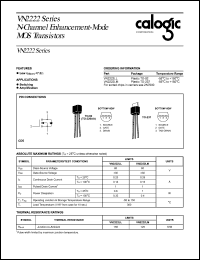 VN2222LL datasheet: N-Channel enhancement-mode MOS transistor VN2222LL