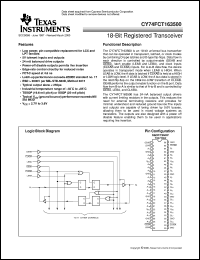 CY74FCT163500APVC datasheet:  18-BIT UNIVERSAL BUS TRANSCEIVERS WITH 3-STATE OUTPUTS CY74FCT163500APVC