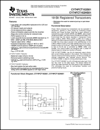 CY74FCT163H501CPVC datasheet:  18-BIT UNIVERSAL BUS TRANSCEIVERS WITH BUS-HOLD AND 3-STATE OUTPUTS CY74FCT163H501CPVC