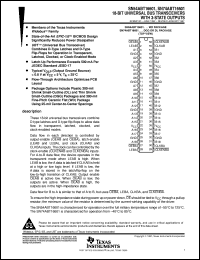 SNJ54ABT16601WD datasheet:  18-BIT UNIVERSAL BUS TRANSCEIVERS WITH 3-STATE OUTPUTS SNJ54ABT16601WD