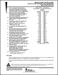 SN74ALVTH16601DLR datasheet:  2.5-V/3.3-V 18-BIT UNIVERSAL BUS TRANSCEIVER WITH 3-STATE OUTPUTS SN74ALVTH16601DLR