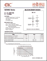 BZX85C10 datasheet: 10 V, 25 mA, 1.3 W silicon zener diode BZX85C10