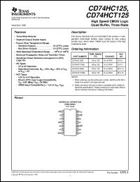 CD54HC125F3A datasheet:  HIGH SPEED CMOS LOGIC QUAD BUFFER, THREE-STATE CD54HC125F3A