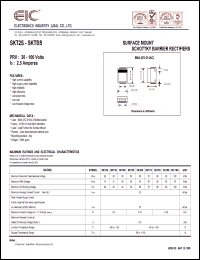 SKT2S datasheet: 20 V, 2.5 A, surface mount schottky barrier rectifier SKT2S