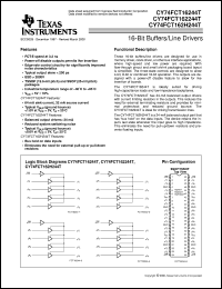 74FCT162244ATPACT datasheet:  16-BIT BUFFERS/DRIVERS WITH 3-STATE OUTPUTS 74FCT162244ATPACT