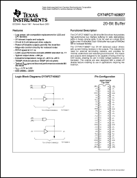 CY74FCT163827APVCT datasheet:  20-BIT BUFFERS/DRIVERS WITH 3-STATE OUTPUTS CY74FCT163827APVCT