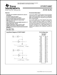 CY74FCT163827CPACT datasheet:  20-BIT BUFFERS/DRIVERS WITH 3-STATE OUTPUTS CY74FCT163827CPACT