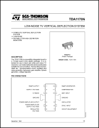 TDA1170N datasheet: Low-noise TV vertical deflection system TDA1170N