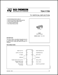 TDA1170S datasheet: TV vertical deflection TDA1170S