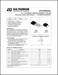 STD20N03L datasheet: Power dissipation 80 W Transistor polarity N Channel Current Id cont. 20 A Current Idm pulse 80 A Voltage Vgs th max. 2.5 V Voltage Vds max 30 V Resistance Rds on 0.022 R Temperature current 25 ?C STD20N03L