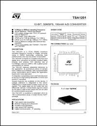 TSA1201IF datasheet: SM-12 BIT ADC TSA1201IF